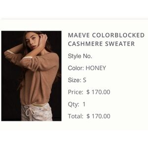 Maeve Honey Cashmere Sweater